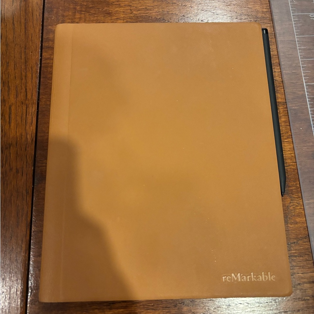 reMarkable 2 Paper Tablet Bundle w/ Brown Folio, Marker + 4 Refills